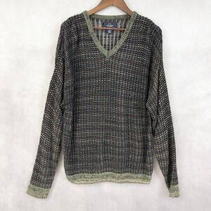 Vtg 90s Ivy Crew Mens Sweater Size XL Open Knit Preppy Dark Academia‎ Classic